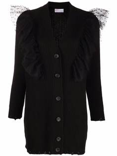 RED Valentino кардиган с тюлем