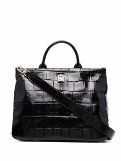 Furla сумка-тоут с тиснением под крокодила