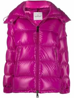 Moncler пуховик с нашивкой-логотипом