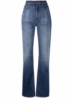 Saint Laurent джинсы с нашивкой-логотипом