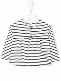Petit Bateau рубашка в полоску с длинными рукавами