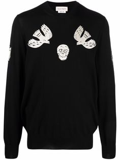 Alexander McQueen джемпер с принтом Skull