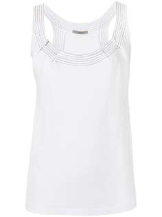 Bottega Veneta Pre-Owned топ без рукавов с вышивкой
