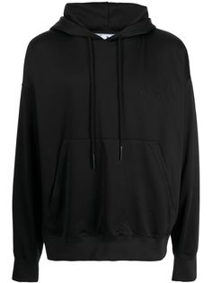 Off-White худи с приспущенными плечами и вышитым логотипом