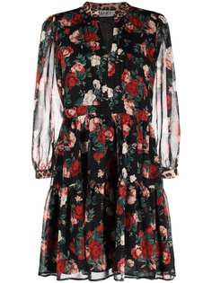 LIU JO платье со сборками и цветочным принтом