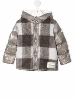 Moncler Enfant пуховик в клетку гингем