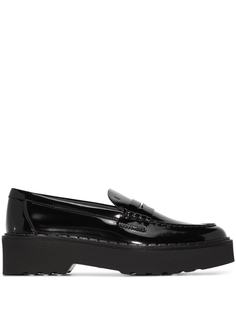Tods лакированные пенни-лоферы Tod`S