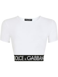 Dolce & Gabbana укороченная футболка с логотипом