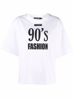 Dolce & Gabbana футболка с приспущенными плечами и надписью