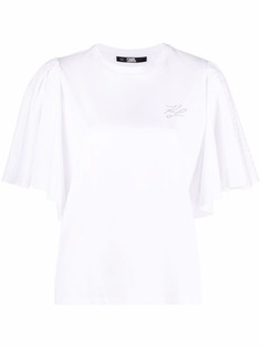 Karl Lagerfeld футболка с оборками на рукавах