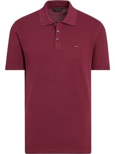 Ermenegildo Zegna рубашка поло с вышивкой
