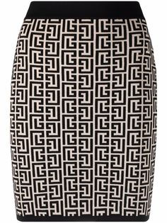 Balmain юбка с монограммой