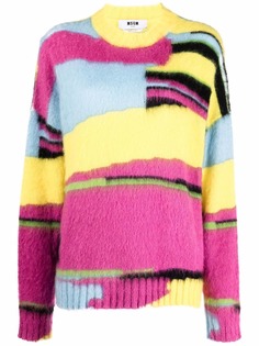 MSGM длинный джемпер с геометричным узором