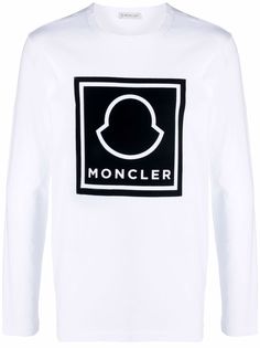 Moncler футболка с длинными рукавами и логотипом