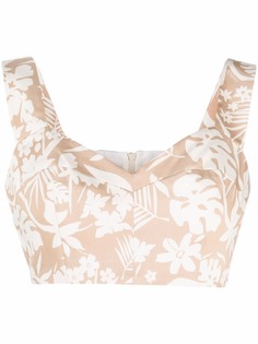 12 STOREEZ укороченный топ с цветочным принтом