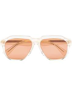 Bottega Veneta Eyewear солнцезащитные очки в геометричной оправе