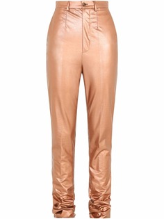 Dolce & Gabbana ламинированные брюки с завышенной талией
