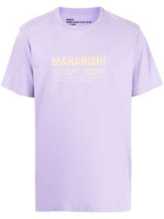 Maharishi футболка из органического хлопка с логотипом