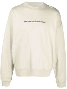 Off-White толстовка с вышитым логотипом