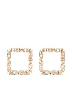 Versace серьги-гвоздики с логотипом