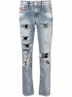 Diesel прямые джинсы D-Lyla с эффектом потертости