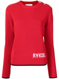 SONIA RYKIEL шерстяной джемпер в рубчик