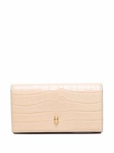 Alexander McQueen кошелек с тиснением под кожу крокодила