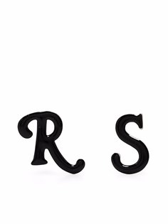 Raf Simons серьги в виде инициалов RS