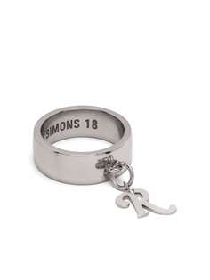 Raf Simons кольцо с подвеской-логотипом