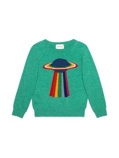 Gucci Kids свитер с радужной отделкой