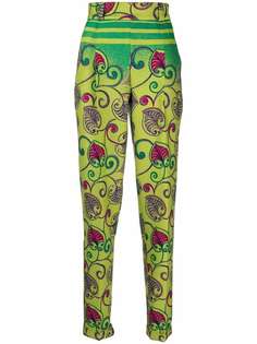 Versace Pre-Owned брюки с завышенной талией и принтом