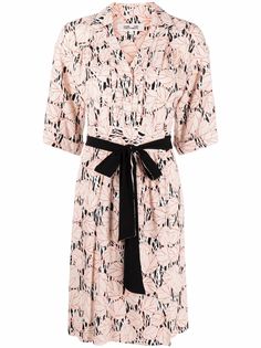 DVF Diane von Furstenberg платье-рубашка с вышивкой