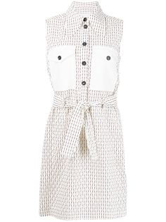 Victoria Victoria Beckham полосатое платье-рубашка без рукавов