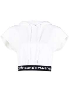 alexanderwang.t худи с короткими рукавами и логотипом