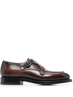 Santoni туфли монки с пряжками