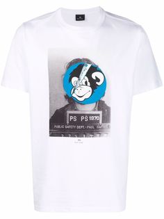 PS Paul Smith футболка из органического хлопка с графичным принтом