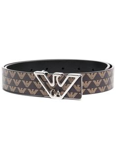 Emporio Armani ремень с пряжкой-логотипом