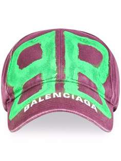 Balenciaga бейсболка с логотипом BB и принтом