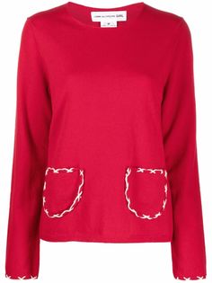 Comme Des Garçons Girl джемпер с круглым вырезом и декоративной строчкой