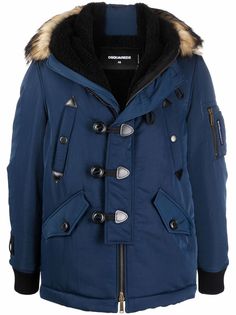 Dsquared2 пальто с капюшоном и застежкой тогл