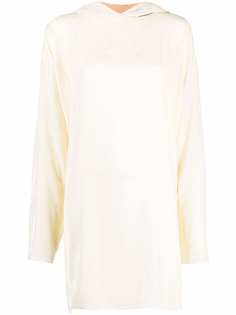 MM6 Maison Margiela платье с капюшоном и вышитым логотипом