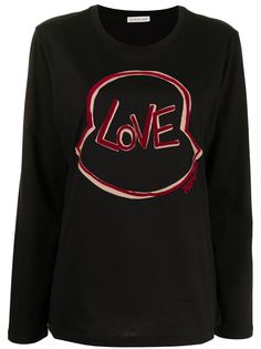 Moncler футболка с принтом Love