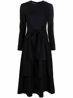Alberta Ferretti ярусное платье с завязками