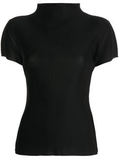 Pleats Please Issey Miyake плиссированный топ с высоким воротником