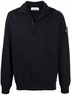 Stone Island толстовка с нашивкой Compass и воротником на молнии