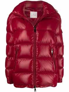 Moncler пуховик с нашивкой-логотипом