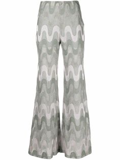 M Missoni расклешенные брюки с узором зигзаг