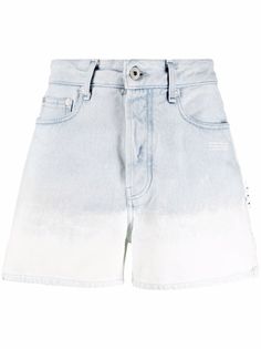 Off-White джинсовые шорты с эффектом градиента