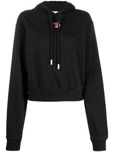 Off-White укороченное худи с логотипом