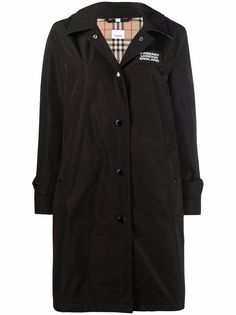 Burberry пальто с нашивкой-логотипом
